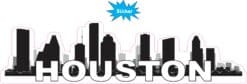 10in x 3in Houston Skyline Sticker
