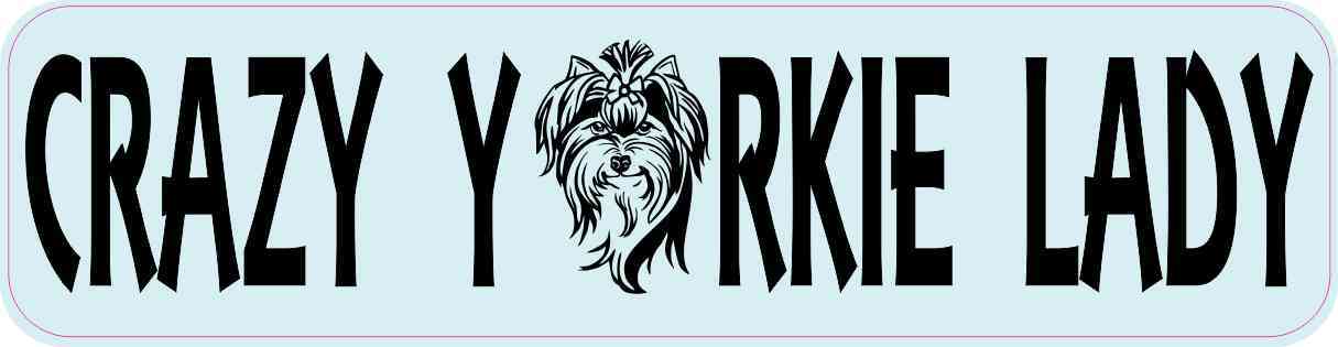 Crazy Yorkie Lady Sticker