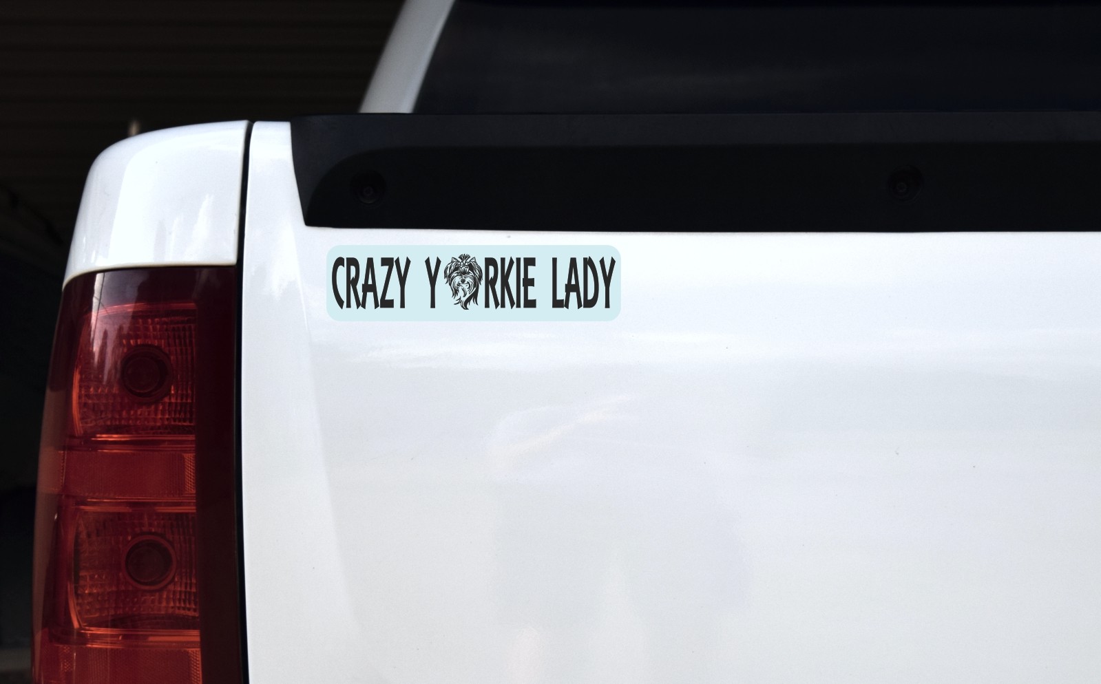 Crazy Yorkie Lady Sticker