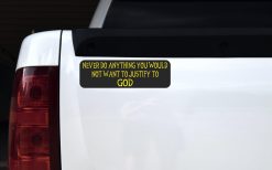 Alternative view of 10in x 3in Justify to God Bumper Sticker