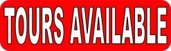 Red Tours Available Sticker