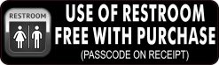 Restroom Passcode on Receipt Magnet