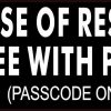 Restroom Passcode on Receipt Sticker