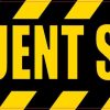 Yellow and Black Frequent Stops Magnet