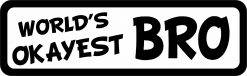 World's Okayest Bro Bumper Sticker