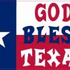 Red White and Blue Flag God Bless Texas Sticker