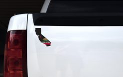 Black Background Die Cut California Flag Sticker