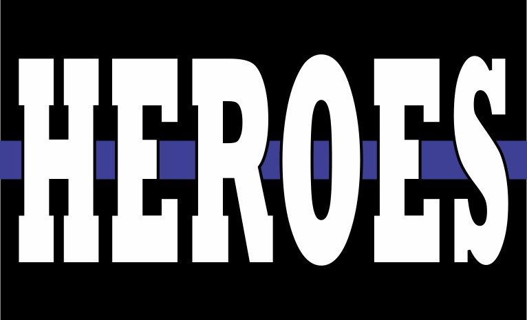 Blue Lives Matter Flag Heroes Magnet