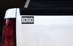 Alternative view of 5in x 3in Blue Lives Matter Flag Heroes Sticker