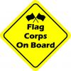 Flag Corps On Board Sticker
