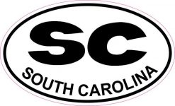 Oval SC South Carolina Sticker