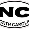 Oval NC North Carolina Sticker