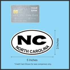 5in x 3in Oval NC North Carolina Sticker