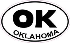 Oval Oklahoma Sticker