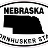 Oval Nebraska Cornhusker State Sticker