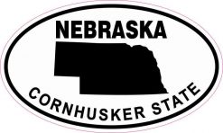 Oval Nebraska Cornhusker State Sticker