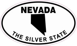 Oval Nevada The Silver State Sticker
