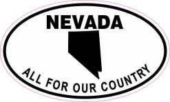 Oval Nevada All For Our Country Sticker
