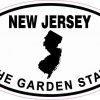 Oval New Jersey the Garden State Sticker