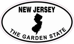 Oval New Jersey the Garden State Sticker