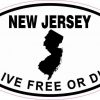 Oval New Jersey Live Free or Die Sticker