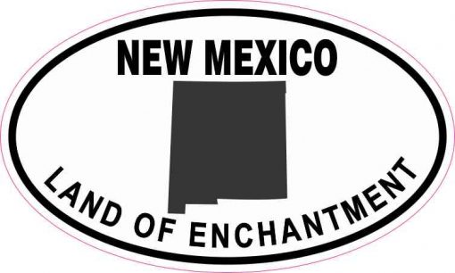 Oval New Mexico Land of Enchantment Sticker