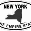 Oval New York The Empire State Sticker