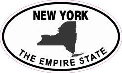Oval New York The Empire State Sticker