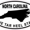 Oval North Carolina The Tar Heel State Sticker