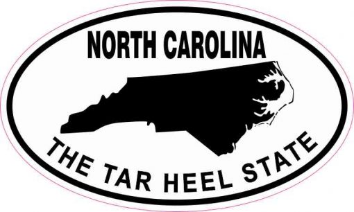Oval North Carolina The Tar Heel State Sticker