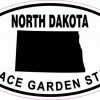 Oval North Dakota Peace Garden State Sticker