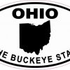 Oval Ohio The Buckeye State Sticker