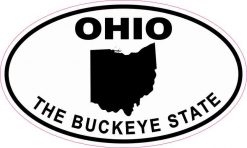 Oval Ohio The Buckeye State Sticker