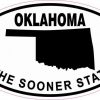 Oval Oklahoma The Sooner State Sticker
