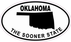 Oval Oklahoma The Sooner State Sticker