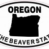 Oval Oregon The Beaver State Sticker