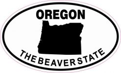 Oval Oregon The Beaver State Sticker