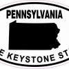 Oval Pennsylvania The Keystone State Sticker