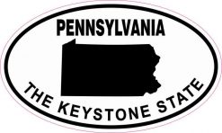 Oval Pennsylvania The Keystone State Sticker