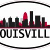 Red Oval Louisville Skyline Sticker