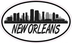 Oval New Orleans Skyline Sticker