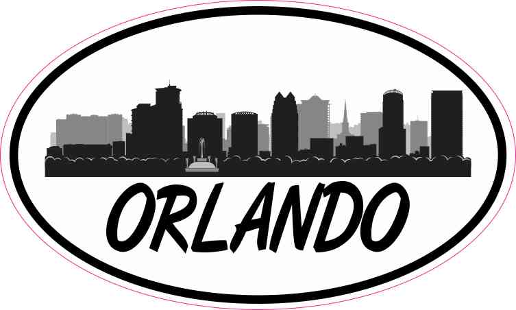 Oval Orlando Skyline Sticker