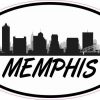 Oval Memphis Skyline Sticker