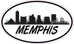 Oval Memphis Skyline Sticker