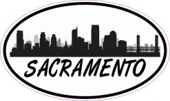 Oval Sacramento Skyline Sticker