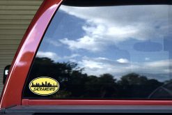 Yellow Oval Sacramento Skyline Sticker