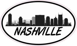 Oval Nashville Skyline Sticker