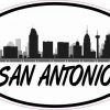 Oval San Antonio Skyline Sticker