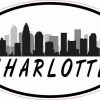Oval Charlotte Skyline Sticker
