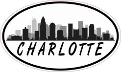 Oval Charlotte Skyline Sticker